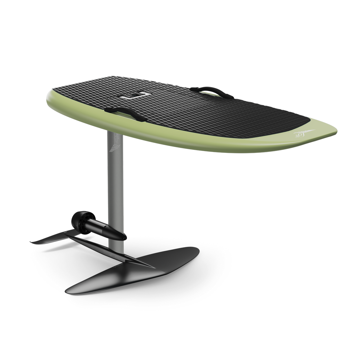 Lift Foils 5'4 LIFT5 F Cruiser eFoil – Match Green complete package isometric view