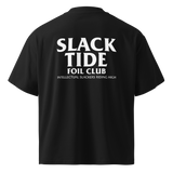Slack Tide Foil Club Unisex Black Oversized T-shirt